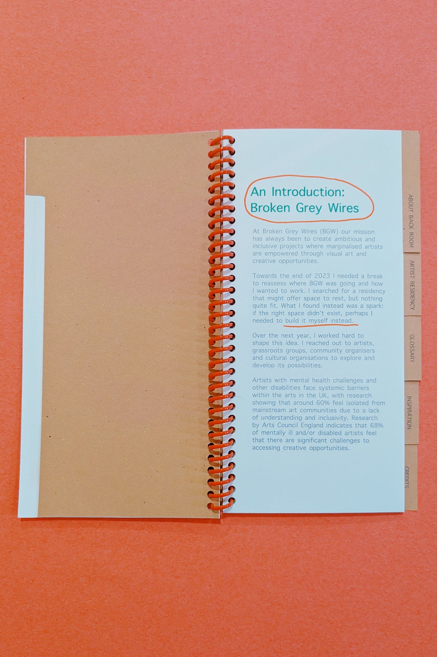 Back Room residency zine